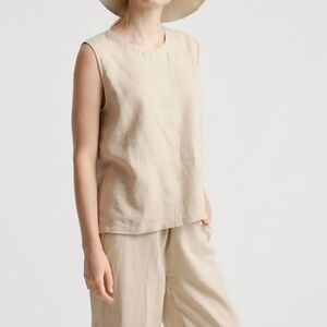 100% European Linen Tank